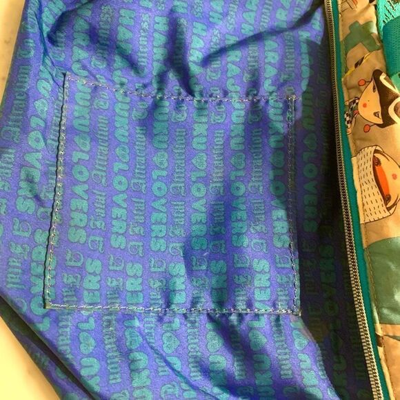 HARAJUKU LOVERS Gwen StefaniLARGE PURSE turquoise beige crossbody+ purse - Picture 7 of 15